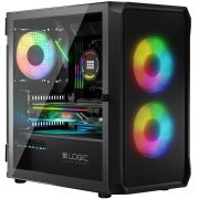 Корпус LogicConcept PORTOS MESH+GLASS ARGB fans 3x120mm BLACK без БЖ mATX (AM-PORTOS-10-0000000-0002)