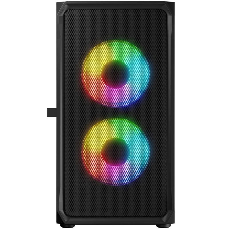 Корпус LogicConcept PORTOS MESH+GLASS ARGB fans 3x120mm BLACK без БЖ mATX (AM-PORTOS-10-0000000-0002)