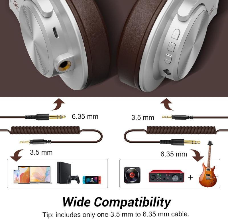 Гарнітура OneOdio Fusion A70, Bluetooth+3,5мм/6,35мм, Silver Brown (A70 Silver Brown)