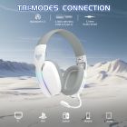 Ігрова гарнітура Attack Shark L90 Wireless,2.4GHz/Bluetooth/3.5mm PS4/PS5/Switch/Xbox/Mac/PC White (L90W_AS)