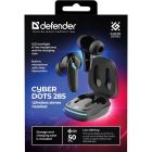 Гарнітура TWS ігрова Defender CyberDots 285 Bluetooth чорна (63285)