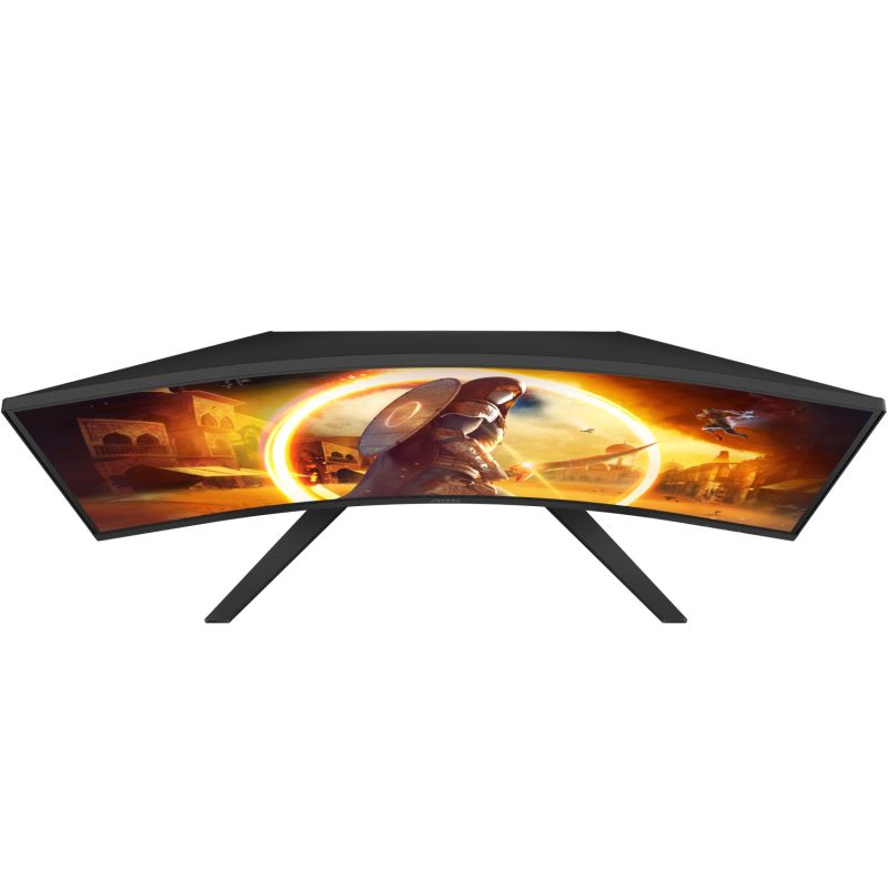TFT 31.5" AOC CQ32G4VE, VA, QHD, 180Гц, 0,5 мс, вигнутий, 2хHDMI, DP, чорно-сірий (CQ32G4VE)
