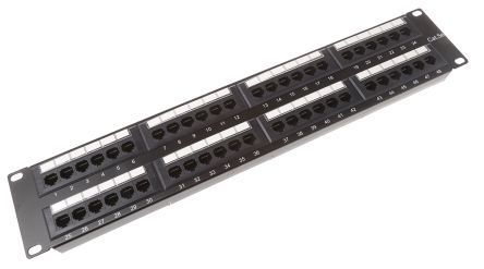 Патч-панель 19", 48xRJ45, UTP, Cat.5e, 1U, Krone&110 dual IDC (KD-PP37-UTP-C5E-48P)