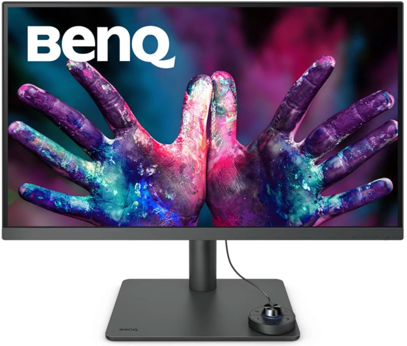 TFT 27" BenQ PD2705U, 4K UHD, IPS, 99% sRGB, HDMI, DP, USB-C, USB-hub, HAS, колонки, темно-сірий (9H.LKDLA.TBE)
