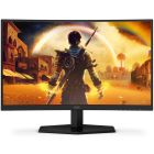TFT 23.6" AOC C24G42E, VA, 180Гц, вигнутий, 2хHDMI, DP, колонки, чорно-червоний (C24G42E)