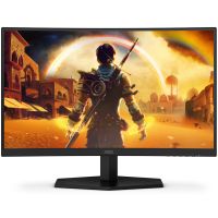 TFT 23.6" AOC C24G42E, VA, 180Гц, вигнутий, 2хHDMI, DP, колонки, чорно-червоний (C24G42E)