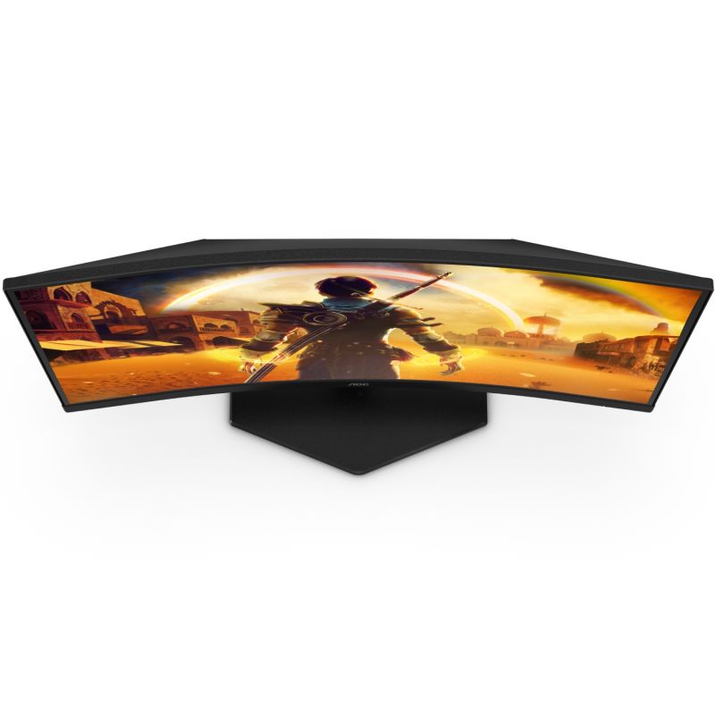 TFT 23.6" AOC C24G42E, VA, 180Гц, вигнутий, 2хHDMI, DP, колонки, чорно-червоний (C24G42E)
