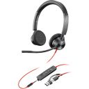 Гарнітура Poly BlackWire C3325 USB-C HS Stereo +3.5mm Plug +USB-C/A Adapter (8X222AA)