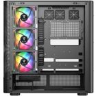 Корпус Modecom VOLCANO AQ500 ARGB MIDI FRONT LCD 6,2”, 4x120mm fans BLACK без БЖ ATX (MC-A-AQ500-4FA-B)