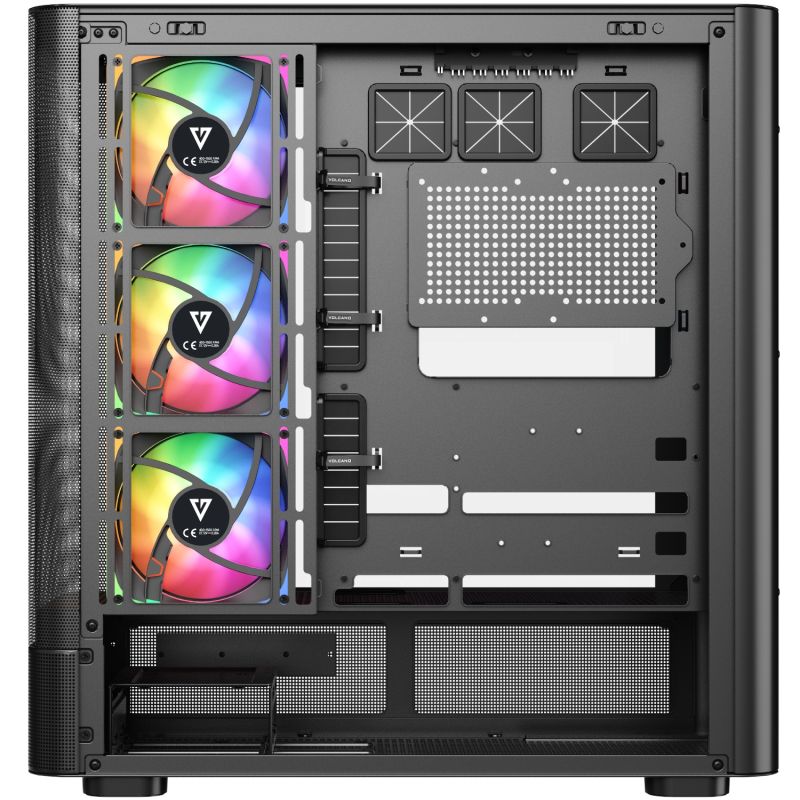 Корпус Modecom VOLCANO AQ500 ARGB MIDI FRONT LCD 6,2”, 4x120mm fans BLACK без БЖ ATX (MC-A-AQ500-4FA-B)
