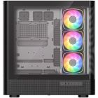 Корпус Modecom VOLCANO AQ500 ARGB MIDI FRONT LCD 6,2”, 4x120mm fans BLACK без БЖ ATX (MC-A-AQ500-4FA-B)