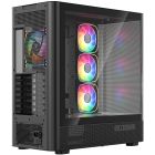 Корпус Modecom VOLCANO AQ500 ARGB MIDI FRONT LCD 6,2”, 4x120mm fans BLACK без БЖ ATX (MC-A-AQ500-4FA-B)