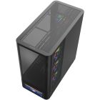 Корпус Modecom VOLCANO AQ500 ARGB MIDI FRONT LCD 6,2”, 4x120mm fans BLACK без БЖ ATX (MC-A-AQ500-4FA-B)