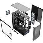 Корпус Modecom VOLCANO AQ500 ARGB MIDI FRONT LCD 6,2”, 4x120mm fans BLACK без БЖ ATX (MC-A-AQ500-4FA-B)