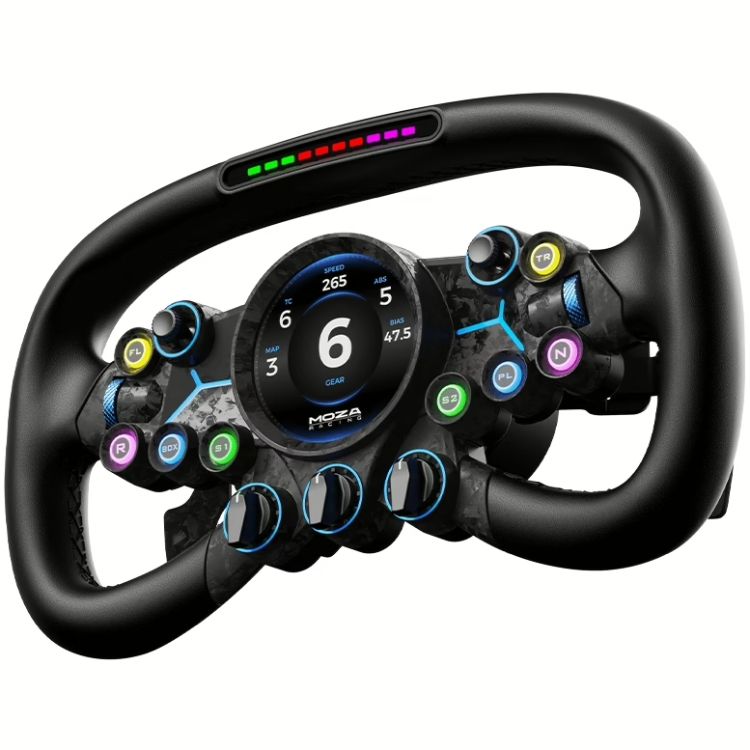 Кермо MOZA Racing Vision GS Steering, 31cм., екран 2.8", 8 кн., RGB (RS064_Moza)