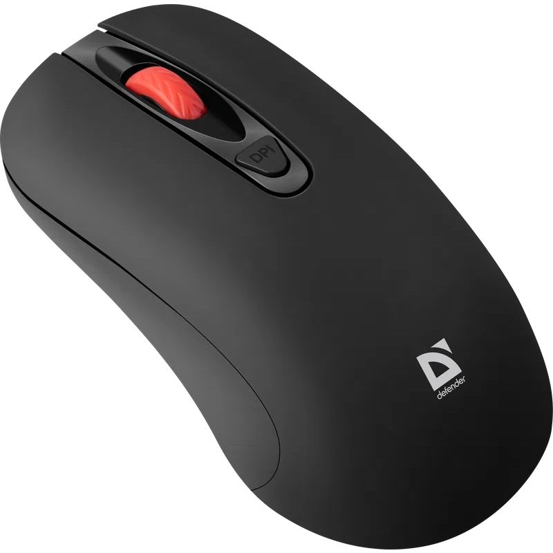 Мишка Defender Nexus MS-195 бездротова, 4 кн. до 1600 dpi, безшумна, чорна (52195)