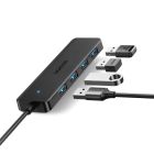 Хаб USB 3.0 -> 4хUSB 3.0 Hub 0,15 м кабель Space Gray CM219 Ugreen (25851)