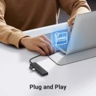 Хаб USB 3.0 -> 4хUSB 3.0 Hub 0,15 м кабель Space Gray CM219 Ugreen (25851)