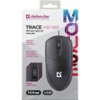 Мишка Defender Trace MB-989, USB, 3кн., 1000dpi, чорна (52989)