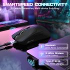 Мишка Attack Shark X1, Wireless/Bluetooth, 40000dpi. (PAW3395PRO), 6кн., Black (X1B_AS)