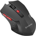 Мишка Defender Accura MM-275, бездротова, 6 кн. до 1600 dpi, червоний (52276)