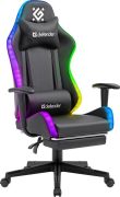 Крісло ігрове Defender Watcher, 60мм, Клас 4, RGB ПУ, чорне (64334)