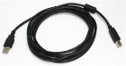 Кабель Cablexpert USB - USB Type-B V 2.0 (M/M), 1.8 м, ферритовый фильтр, черный (CCF-USB2-AMBM-6)