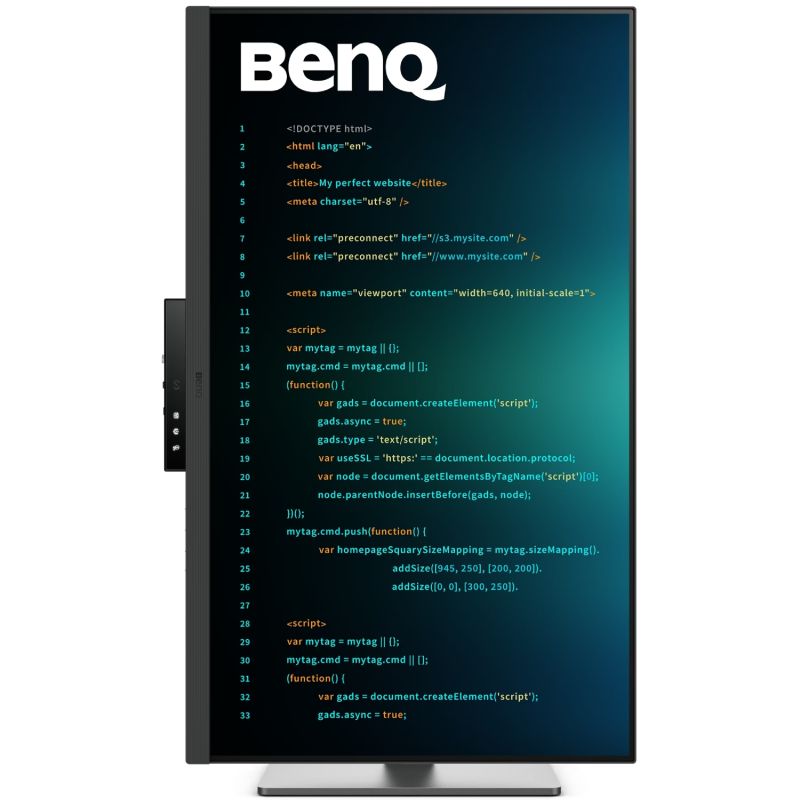 TFT 31.5" BenQ RD320U, 4K, IPS, 2хHDMI, DP, USB- C, USB-hub, HAS, Pivot, кол., сірий (9H.LMSLA.TBE)