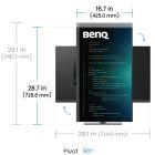 TFT 31.5" BenQ RD320U, 4K, IPS, 2хHDMI, DP, USB- C, USB-hub, HAS, Pivot, кол., сірий (9H.LMSLA.TBE)