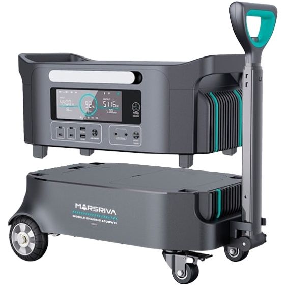 Marsriva HES20 модульна зарядна станція з базою 2200 Вт 2074Вт/г, 4xAC USB-C, UPS, LiFePO4 App (HES20_MARSRIVA)