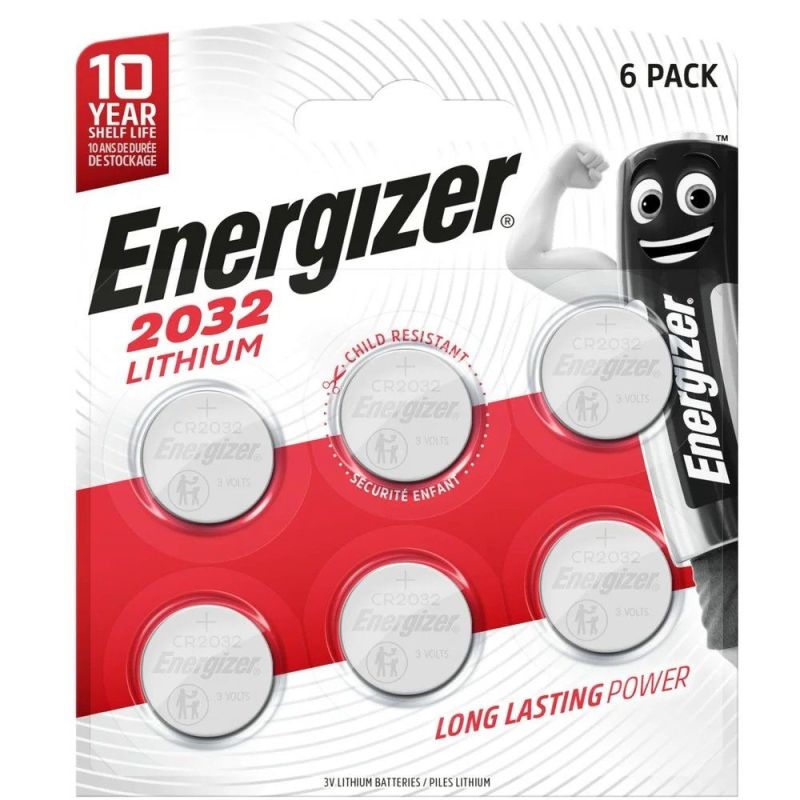 Батарейка Energizer 2032 Lithium, CR2032 BL 6шт (628747)