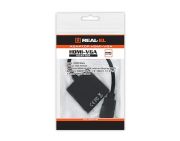 Адаптер REAL-EL HDMI - VGA (M/F), 0.15 м, черный  (EL123500020)