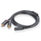Кабель AUX Audio TRS - RCAx2 M/F 1.0м UGREEN AV102 Сірий (10588)