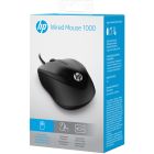 Мишка дротова HP 1000 Wired Mouse, 3 кн., 1200 dpi, чорна (4QM14AA)