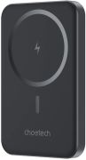 УМБ Choetech Magnetic Wireless 5000mAh 20W PD Qi-15W USB-C In/Out, тонкий, Black (B709-CCBK)