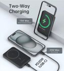 УМБ Choetech Magnetic Wireless 5000mAh 20W PD Qi-15W USB-C In/Out, тонкий, Black (B709-CCBK)