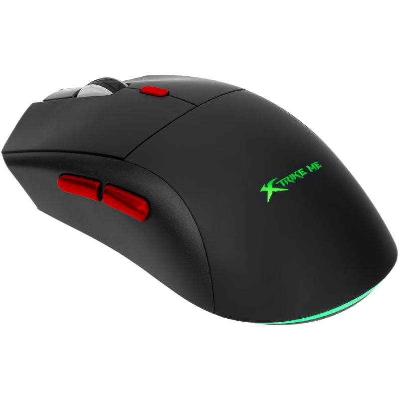 Мишка XTRIKE ME GW-613, ігрова бездротова Bluetooth+2.4G+Type-C, 10000dpi., 6кн., RGB, чорна (GW-613)