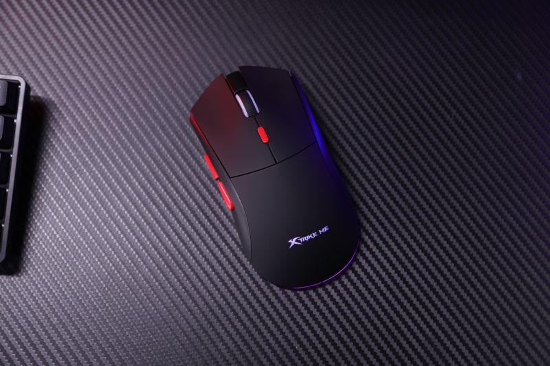 Мишка XTRIKE ME GW-613, ігрова бездротова Bluetooth+2.4G+Type-C, 10000dpi., 6кн., RGB, чорна (GW-613)