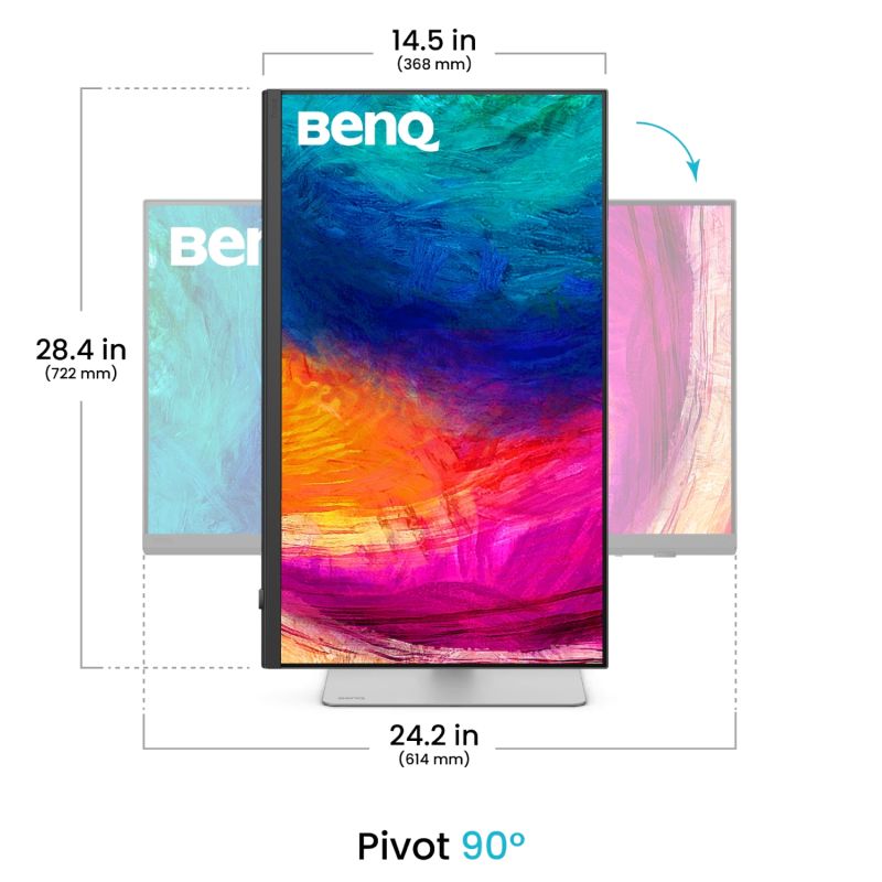 TFT 27" BenQ PD2730S, IPS, 5K, HDMI, DP, USB-C, USB-hub, HAS, Pivot, кол., білий (9H.LN7LA.TBE)
