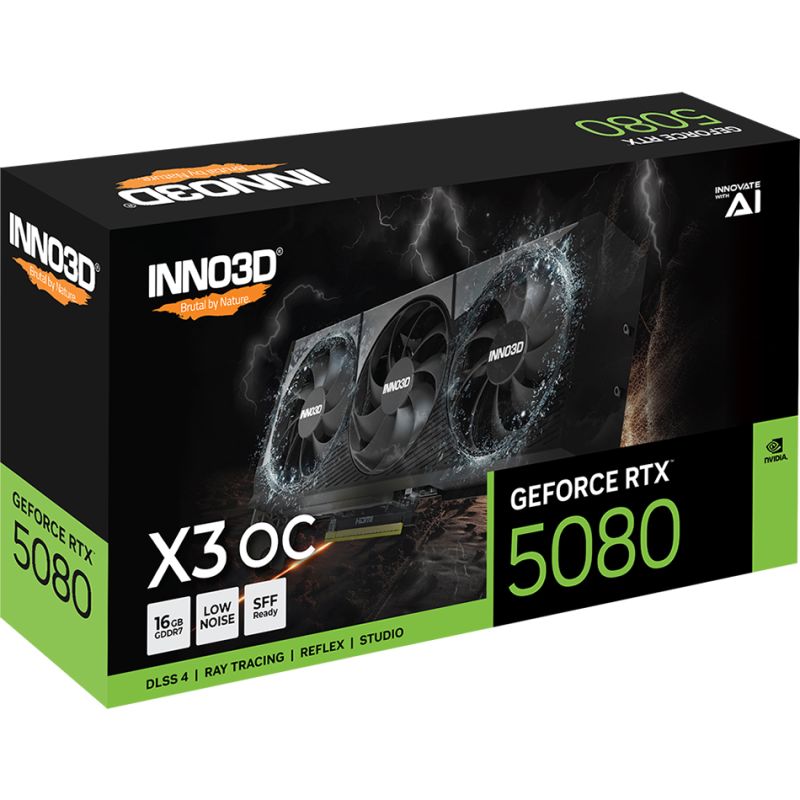 GeForce RTX5080 Inno3D X3 OC, 16GB GDDR7, 256bit, PCI Express 5.0 (N50803-16D7X-17603930)