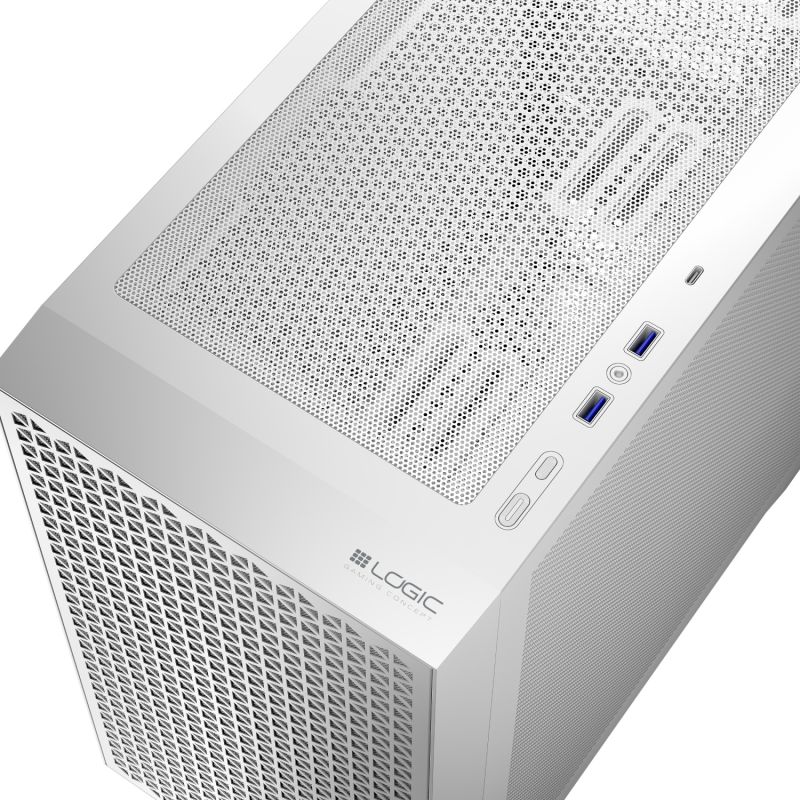 Корпус LogicConcept DART PRO MINI WHITE MESH fans 3x120mm без БЖ mATX (AM-DART-PRO-0000-20)