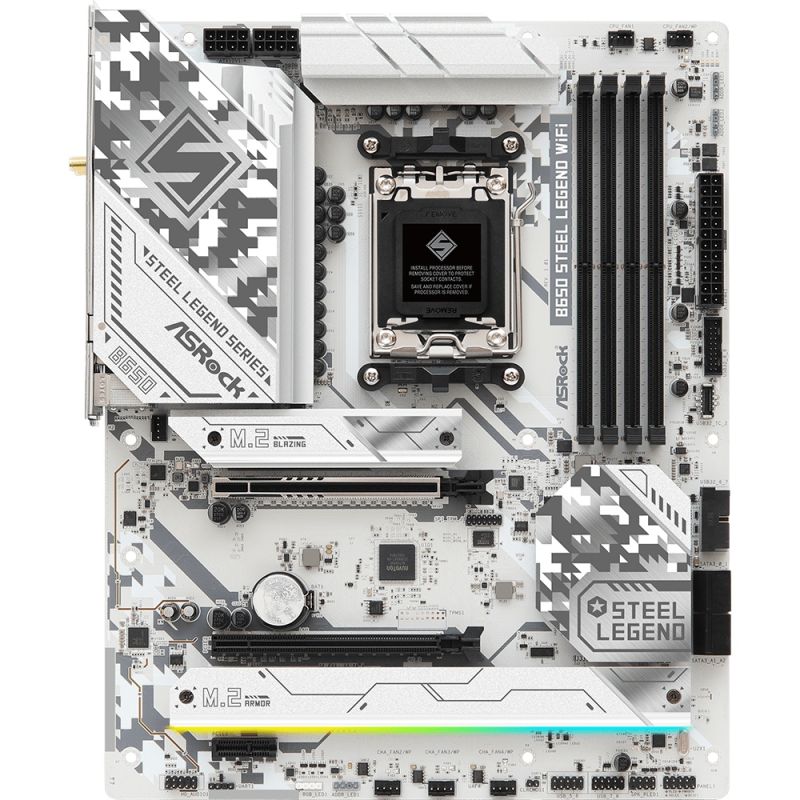 ASRock B650 Steel Legend WIFI (AM5/B650, 4*DDR5, 2xPCIex16, HDMI/DP, 4xSATA,3xM.2, 2.5GLan, ATX) (B650 Steel Legend WIFI)