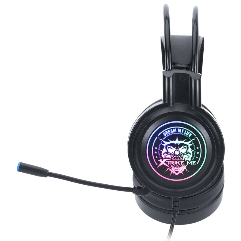 Ігрова гарнітура XTRIKE ME GH-516, USB7.1, статичне RGB, кабель 2м, чорна (GH-516)