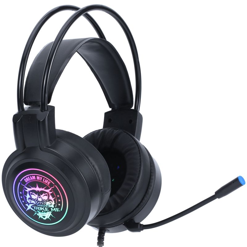 Ігрова гарнітура XTRIKE ME GH-516, USB7.1, статичне RGB, кабель 2м, чорна (GH-516)