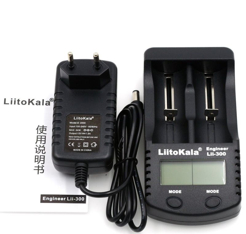 Зарядний пристрій LiitoKala Lii-300, 2x(Lion/NiMH/NiCd), Power Bank, discharge function, display (Lii-300)