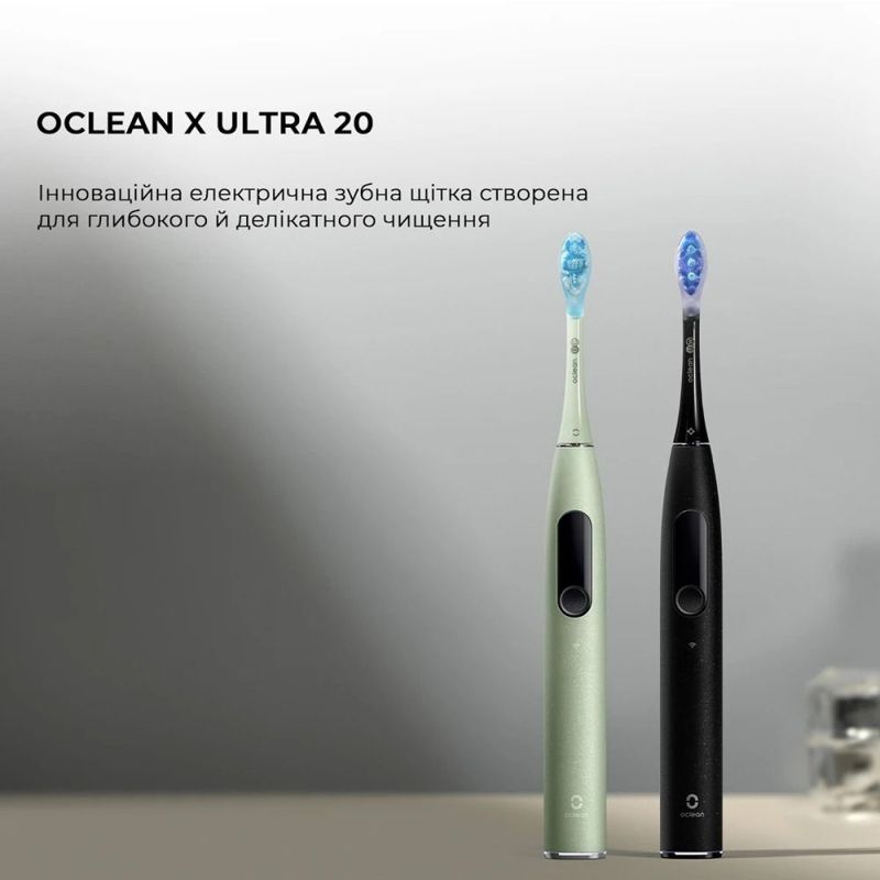 Умная зубная электрощетка Oclean X Ultra 20 Electric Toothbrush Black (6970810557121)