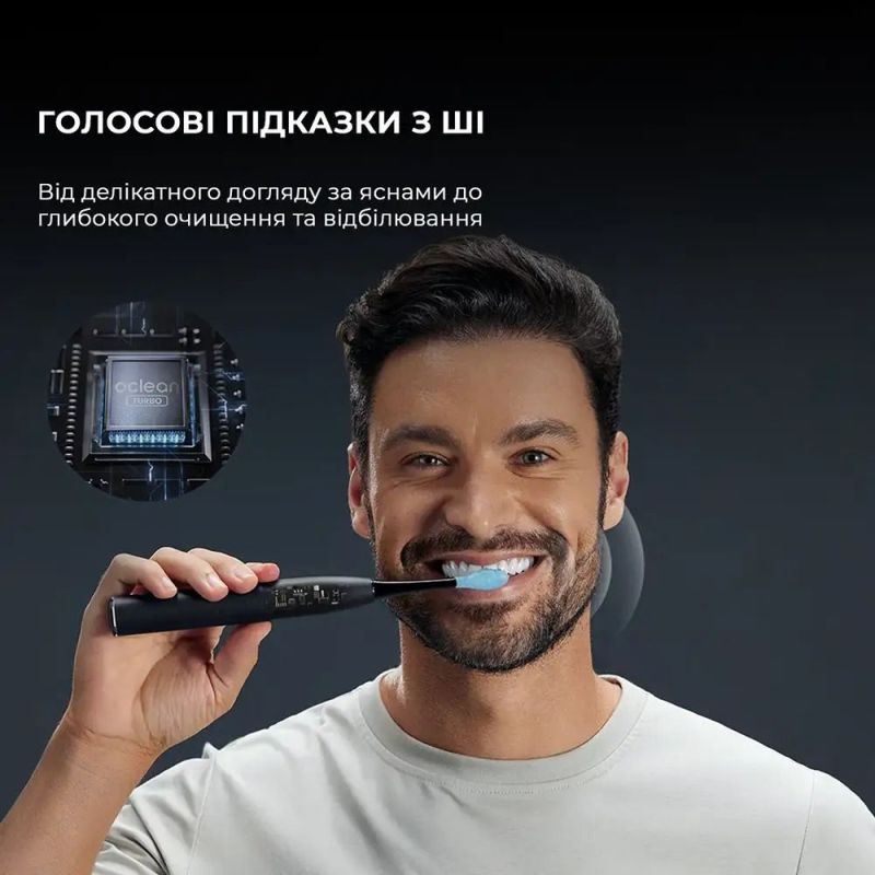 Умная зубная электрощетка Oclean X Ultra 20 Electric Toothbrush Black (6970810557121)