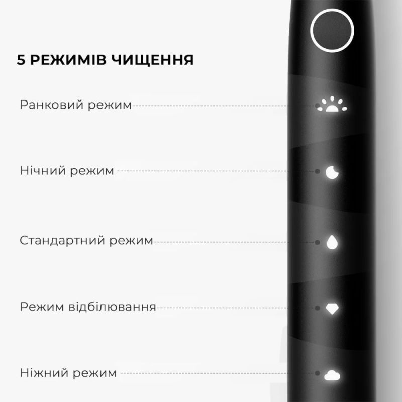 Розумна зубна електрощітка Oclean Flow S Electric Toothbrush Black (6970810557343)