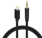 Кабель AUX Lightning - TRS Audio M/M 1м Black (S0989)