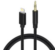 Кабель AUX Lightning - TRS Audio M/M 1м Black (S0989)